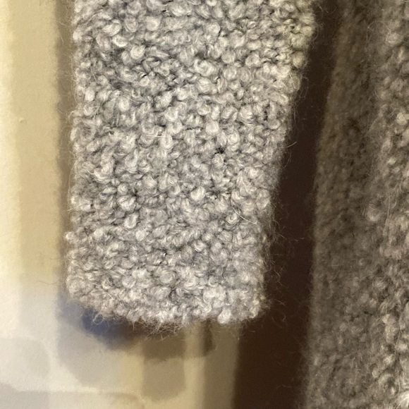 Silvia Novelli Grey Mohair Wool Blend Boucle Longline Full Zip Cardigan - Picture 5 of 14